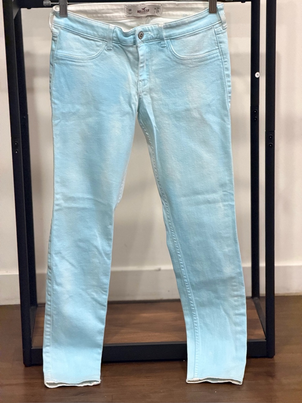 Hollister Women's Pastel Blue Skinny Jeans